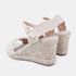 Sandalias con cuña de yute beige Casandra