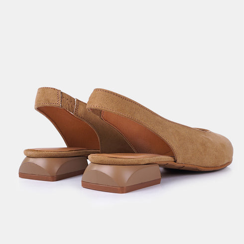 Zapatos planos de piel para mujer marrón Beatriz