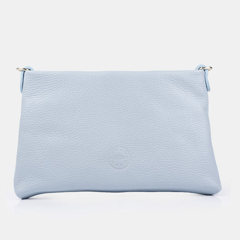 Bolso de mano y bandolera de piel para mujer azul celeste Ariadna