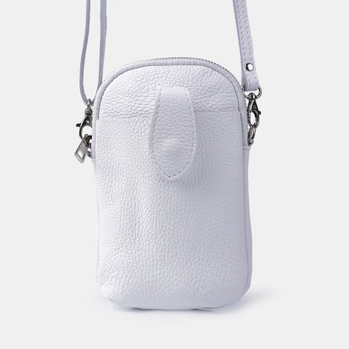 Bolsos para móvil de piel blanco Cintia