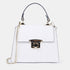 Bolso de con cadena para mujer con asa de mano con solapa blanco Claudia