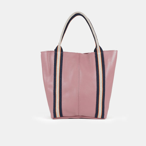 Bolso tote de piel para mujer rosa Selena