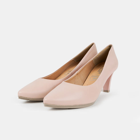 Zapatos de tacón 6.5cm de piel nude Tania