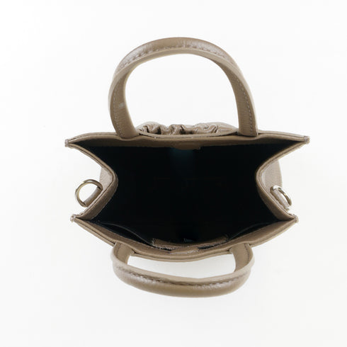 Bolso bandolera de piel pequeño mujer khaki Carmen