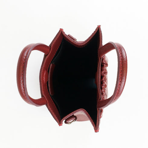 Bolso bandolera de piel pequeño mujer rojo Carmen