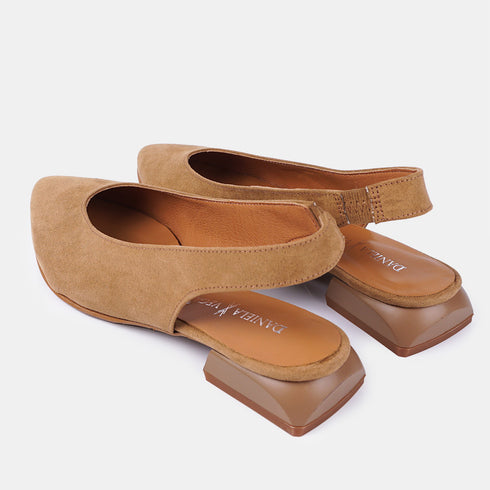 Zapatos planos de piel para mujer marrón Beatriz