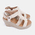 Sandalias con cuña de esparto beige Soraya