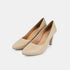 Zapatos de tacón 8cm de piel beige Tania