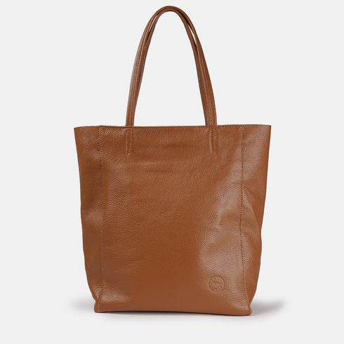 Bolso shopper para mujer de piel para personalizar marrón Amy