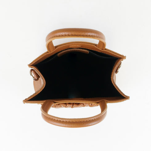 Bolso bandolera de piel pequeño mujer marrón Carmen