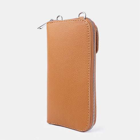 Bolsos para móvil y cartera de piel marrón Cira