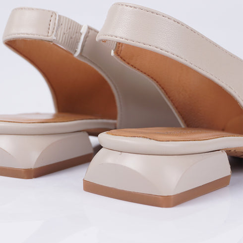 Zapatos planos de piel para mujer beige Beatriz