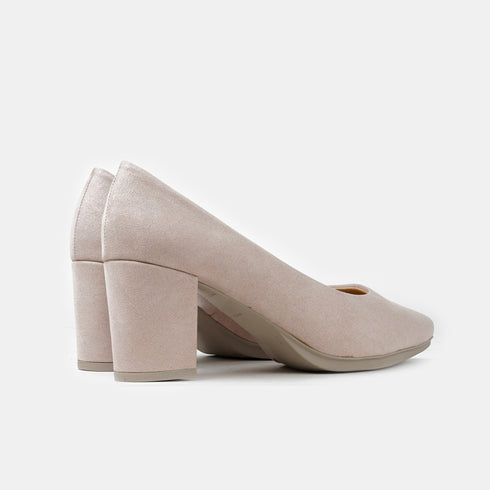 Zapatos de tacón de piel nude Tabata