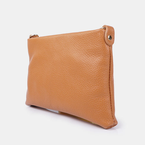 Bolso de mano y bandolera de piel para mujer marrón Ariadna
