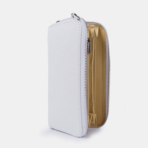 Bolsos para móvil y cartera de piel blanco Cira