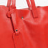 Bolso tote de piel liso de mujer rojo Stella