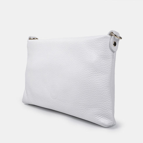 Bolso de mano y bandolera de piel para mujer blanco Ariadna