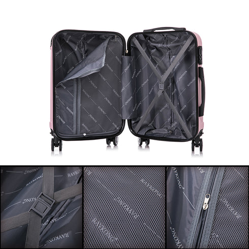 Maleta Cabina ABS 55x40x20cm 44L - 20 Pulgadas RosaClaro - Marina