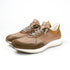 Zapatilla deportiva de hombre piel con cordones marrón Ezra