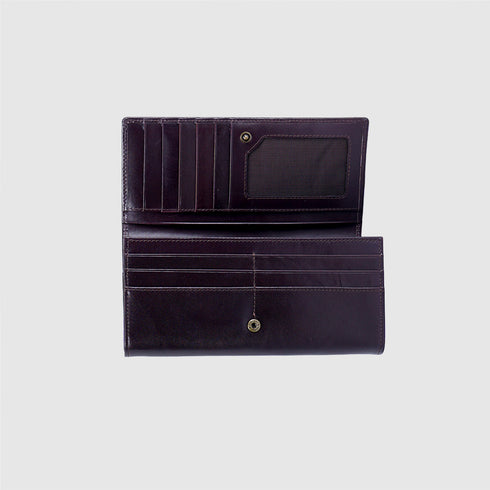 Billetera de piel Vintage Cassia Vino