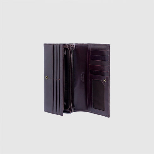 Billetera de piel Vintage Cassia Vino