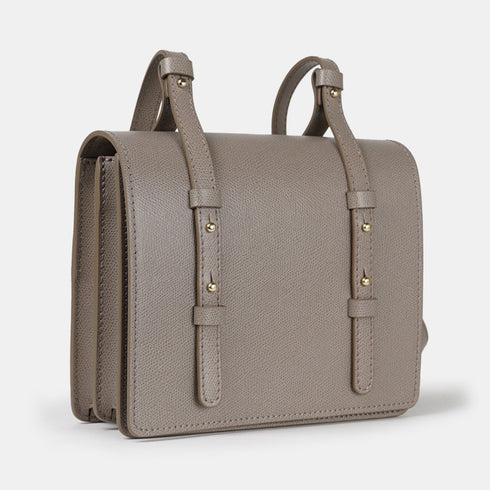 Bolso bandolera de piel para mujer khaki Ainara