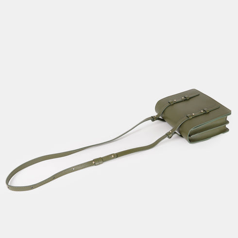 Bolso bandolera de piel para mujer verde Ainara