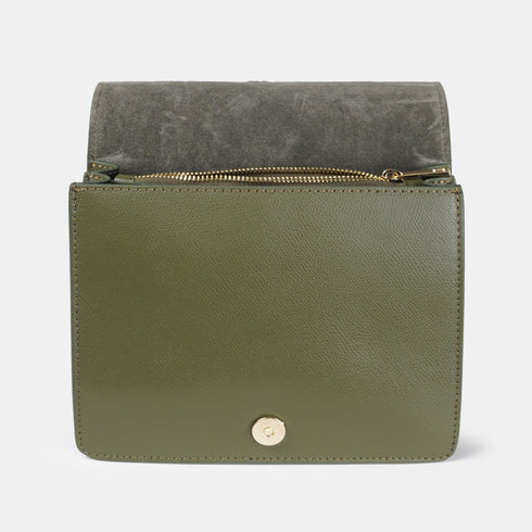 Bolso bandolera de piel para mujer verde Ainara