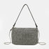 Bolso de mano de fiesta con piedras glamurosas plata Kelly