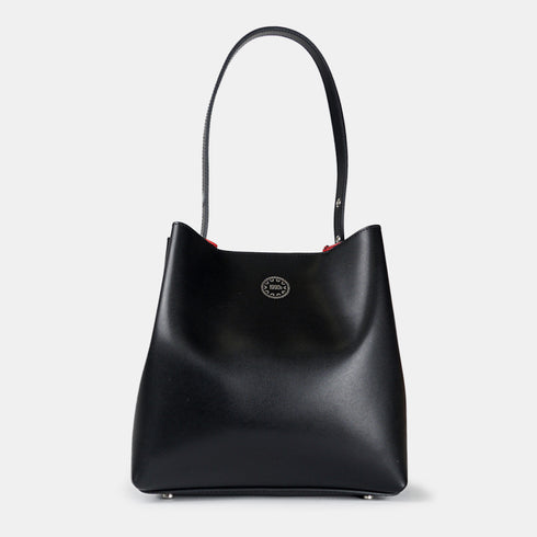 Bolso Hobo de Piel Negro para Mujer - Leticia
