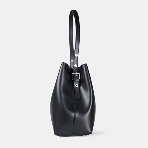 Bolso Hobo de Piel Negro para Mujer - Leticia