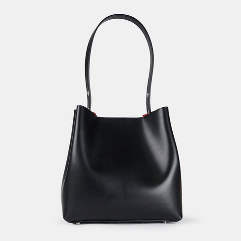 Bolso Hobo de Piel Negro para Mujer - Leticia