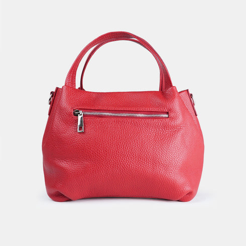 Bolso de mano de piel estilo saco para mujer rojo Stefy