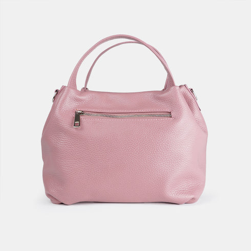 Bolso de mano de piel estilo saco para mujer rosa Stefy