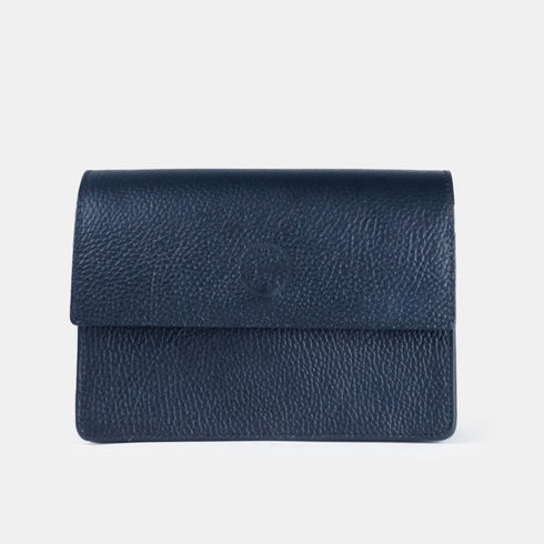 Bolso bandolera de piel para mujer azul oscuro marino Adina