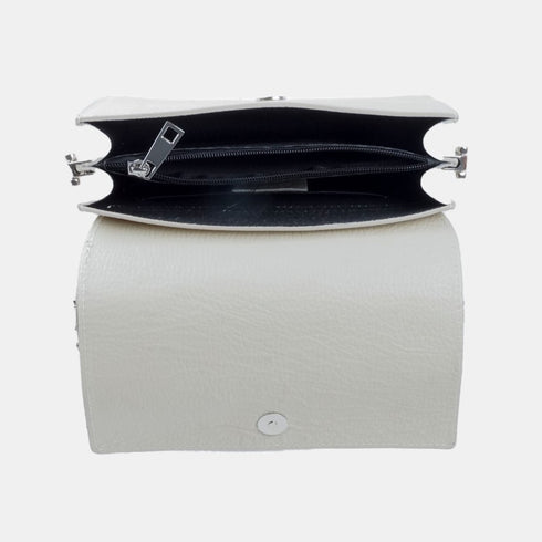 Bolso bandolera de piel para mujer beige Adina