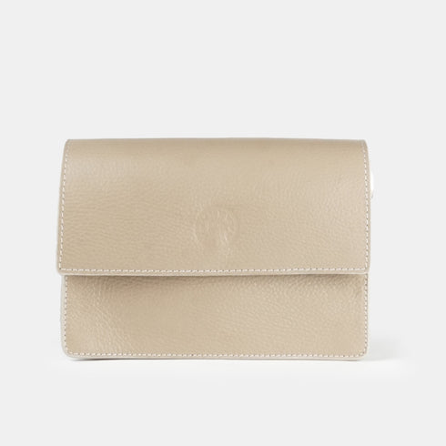 Bolso bandolera de piel para mujer khaki Adina