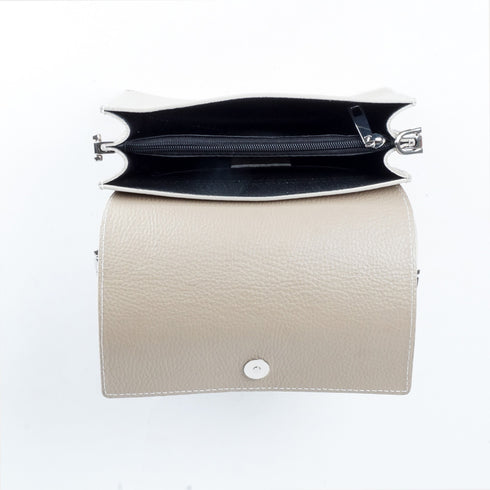 Bolso bandolera de piel para mujer khaki Adina