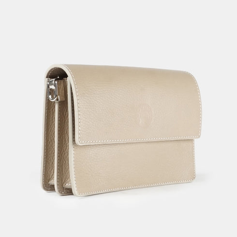 Bolso bandolera de piel para mujer khaki Adina