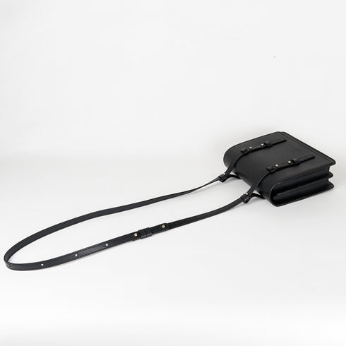 Bolso bandolera de piel para mujer negro Ainara