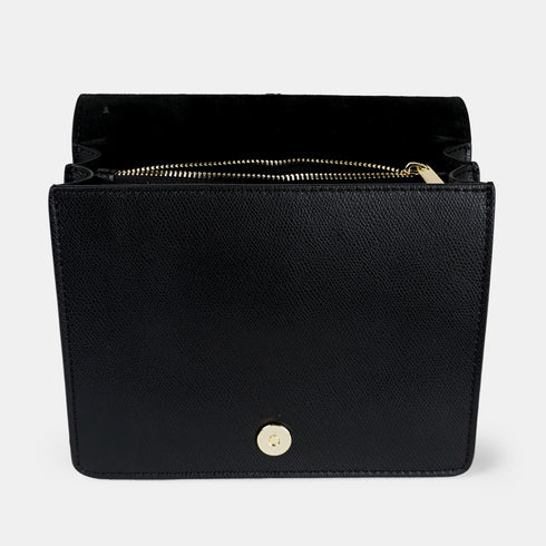 Bolso bandolera de piel para mujer negro Ainara