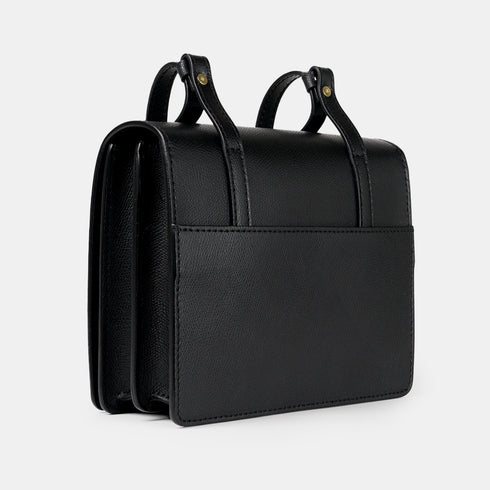 Bolso bandolera de piel para mujer negro Ainara