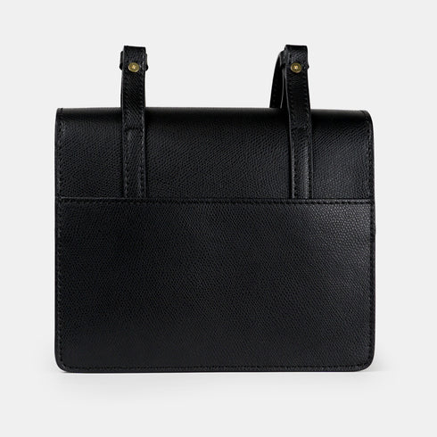Bolso bandolera de piel para mujer negro Ainara