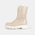 Botines militares con cordones para mujer beige Rosie