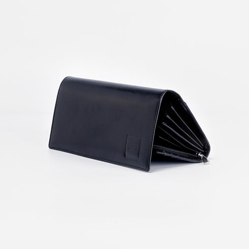 Billetera de piel Vintage Cassia Negro
