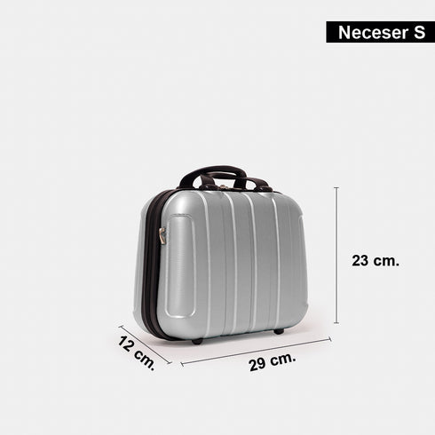 Neceser de viaje tamaño S plata Kike