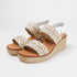 Sandalias con cuña de esparto Sahara (Blanco)