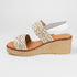 Sandalias con cuña de esparto Sahara (Blanco)