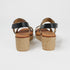 Sandalias con cuña de esparto Sahara (Negro)