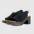 Sandalias con tacón de esparto Shirly (Negro)